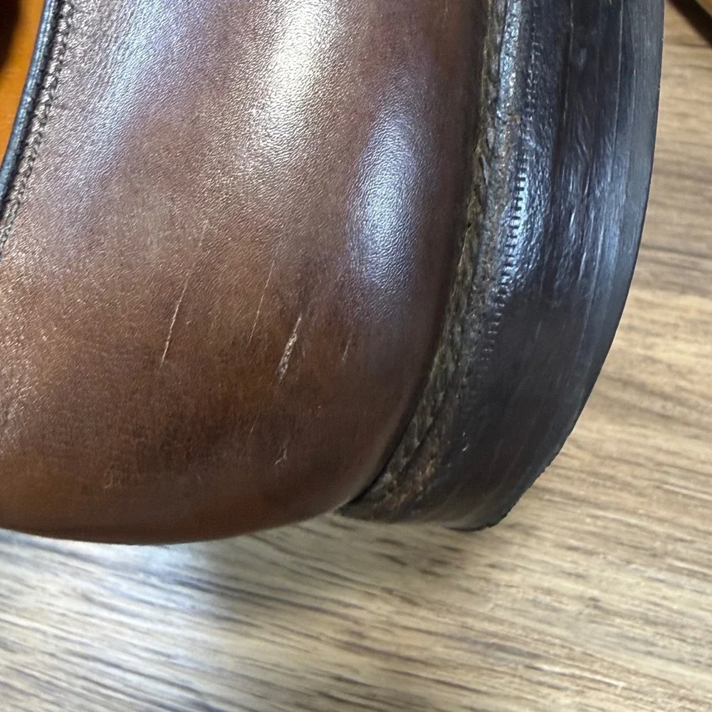 Allen Edmonds Byron Oxford Mens 10.5 C Brown Cap Toe Brogue 14380